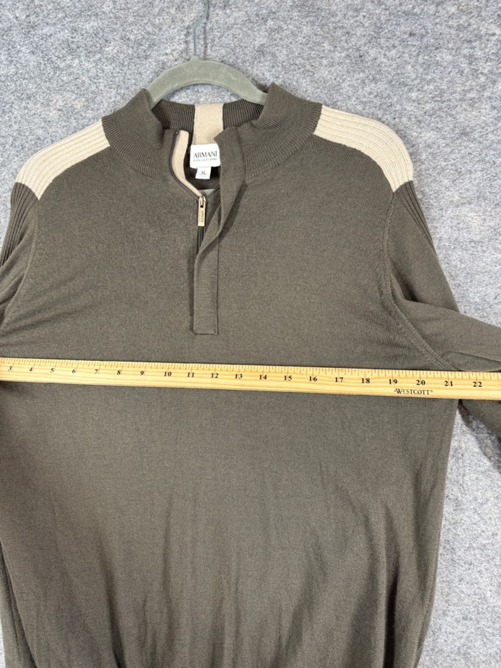 Armani Collezioni Minimalist Wool Pullover Sweater XL Quiet Luxury Comfy Cozy - Picture 8 of 13